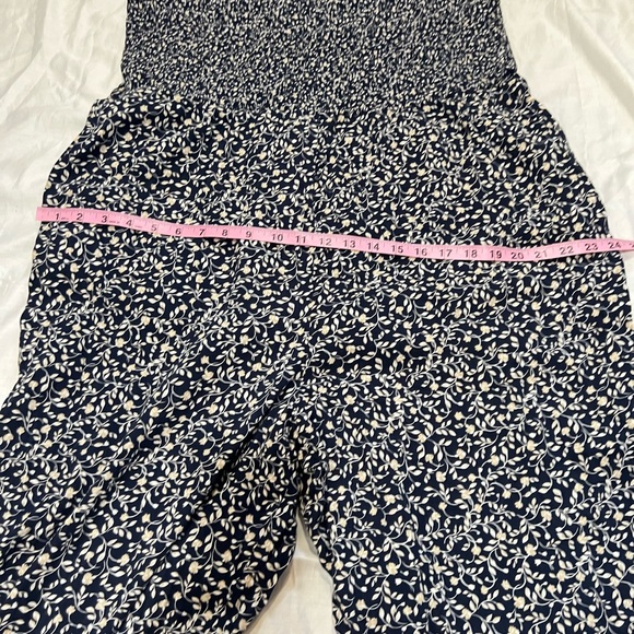 OLD NAVY jumpsuit size XXL sleeveless blue with flowers print NWT - Picture 7 of 16